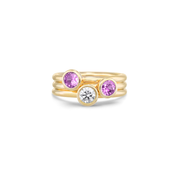 Pink Sapphire Stack Ring